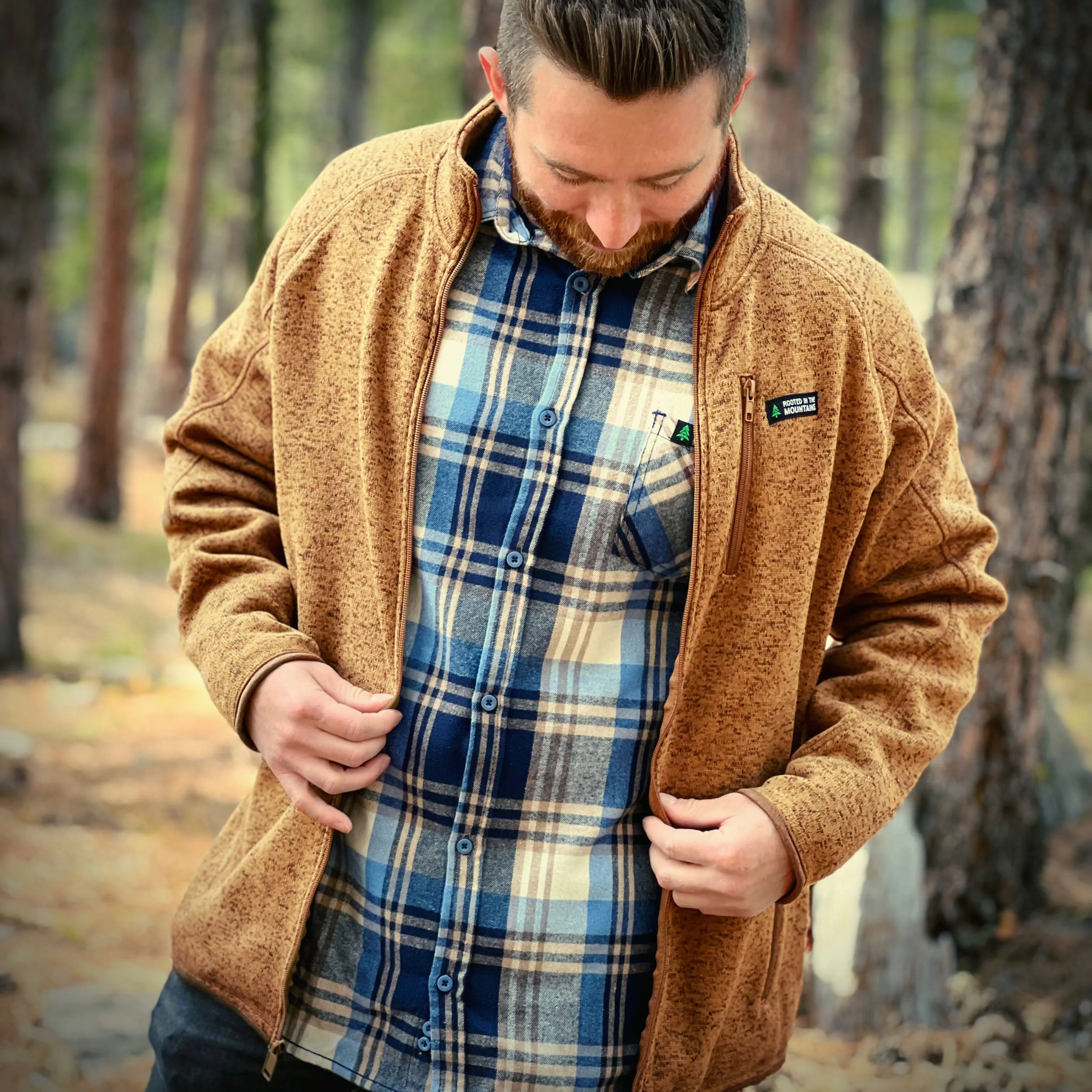 Alpine Knit Full Zip Jacket w / Rooted In The Mountains Label