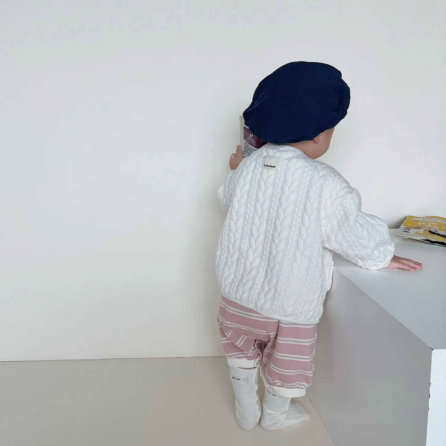 Baby Quilted Cardigan - Cream
