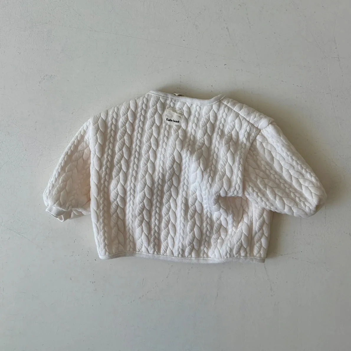 Baby Quilted Cardigan - Cream