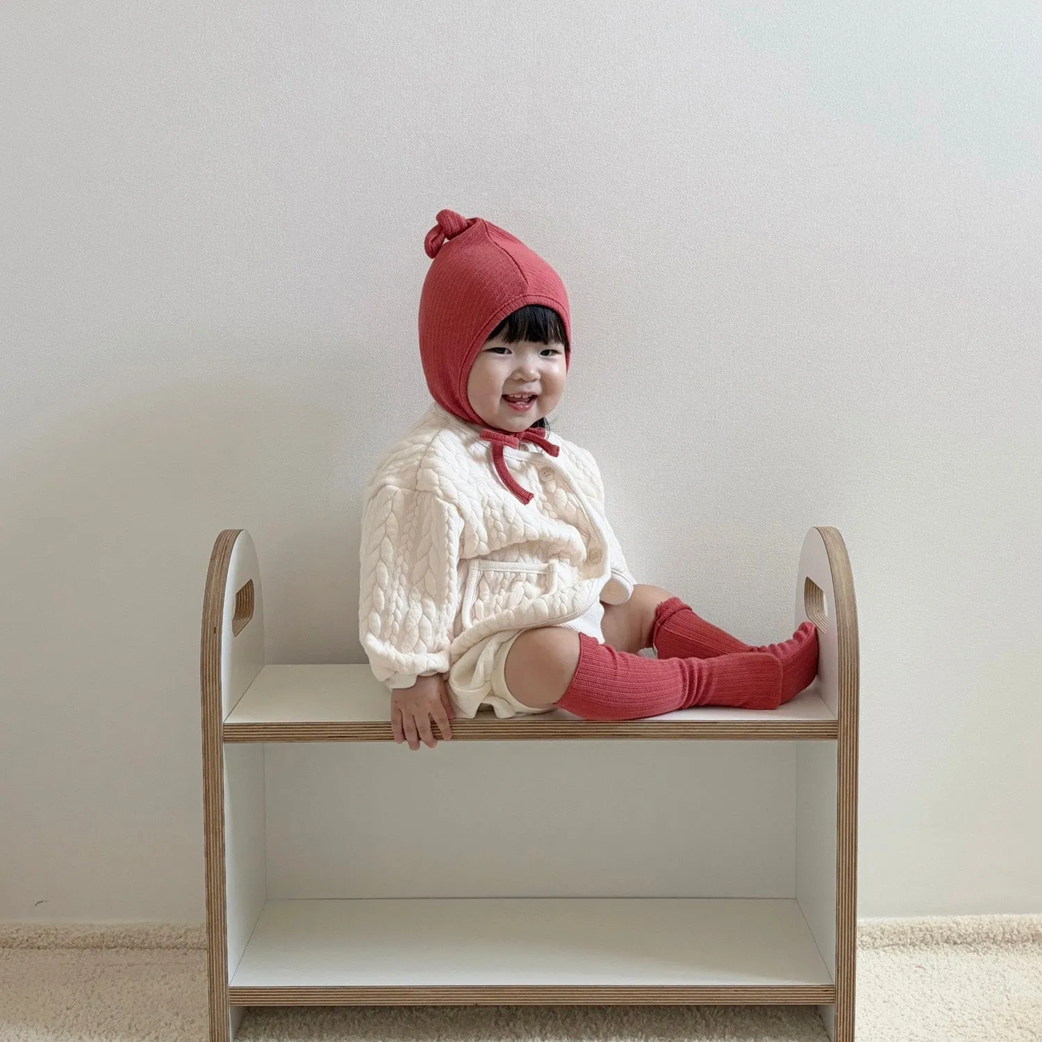 Baby Quilted Cardigan - Cream