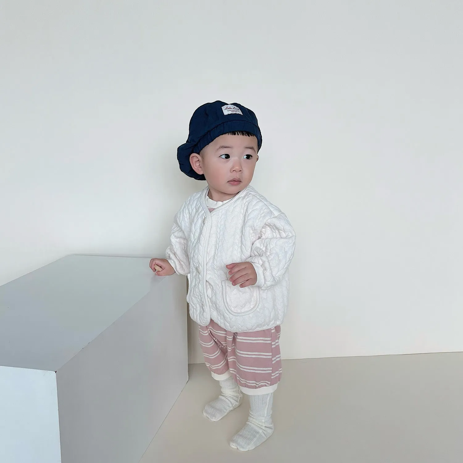 Baby Quilted Cardigan - Cream