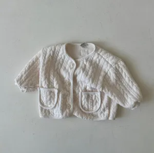 Baby Quilted Cardigan - Cream