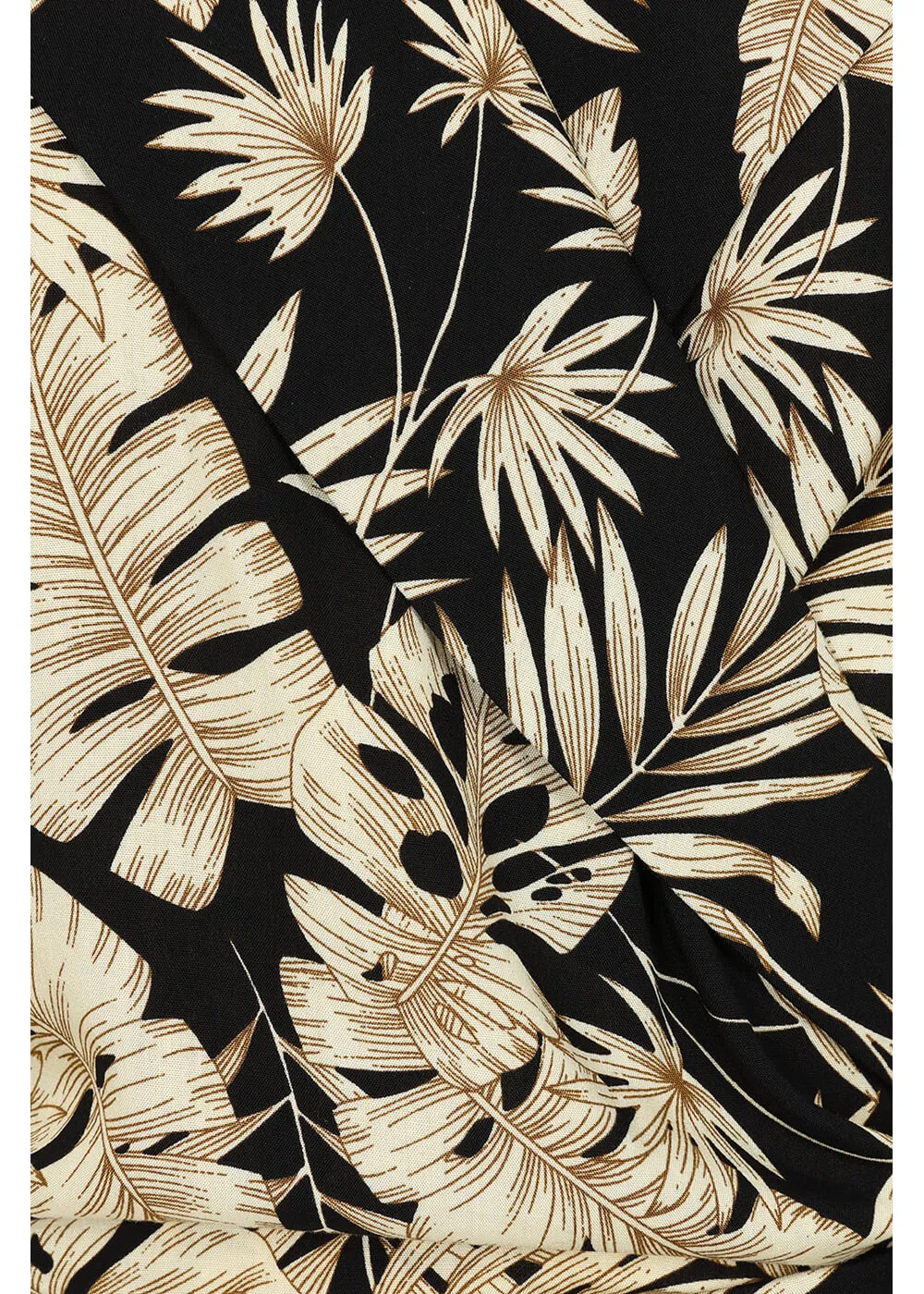 Banned Yvette Tiki Wrap 40's Blouse Black