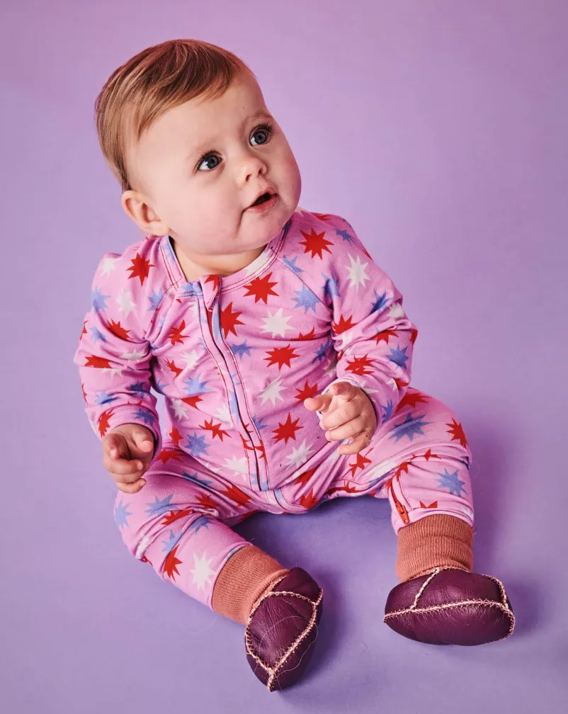 Be A Star Organic LS Zip Romper - LAST ONE Size 18-24 mths