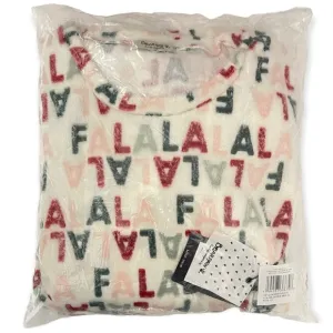 BEARPAW Christmas Pajama Set Fleece Tie Front Top Jogger Bottoms Christmas Print