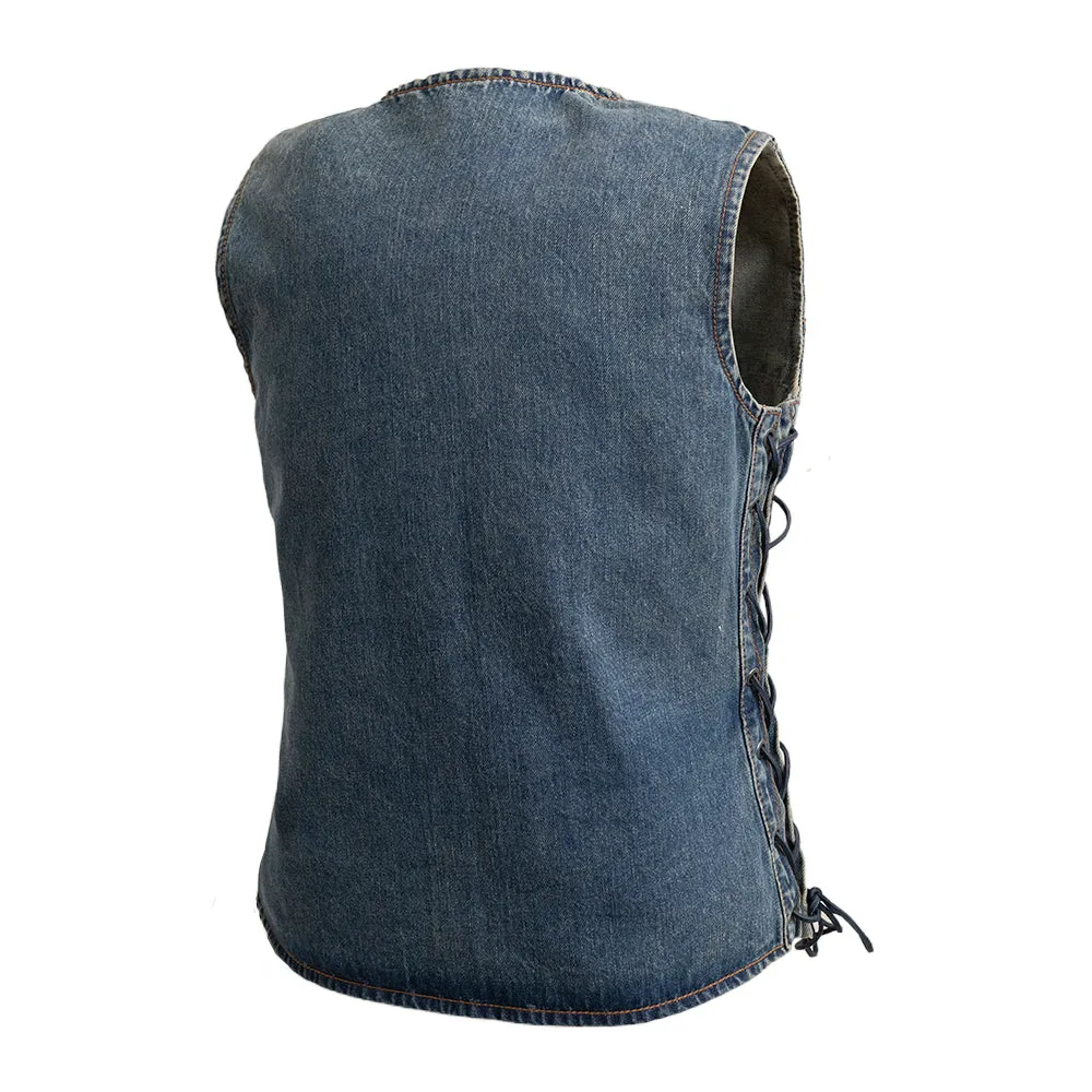 BELLE RIDER Motorcycle Denim Vest