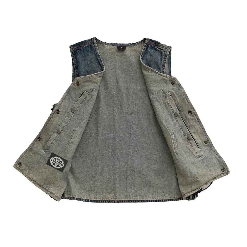 BELLE RIDER Motorcycle Denim Vest
