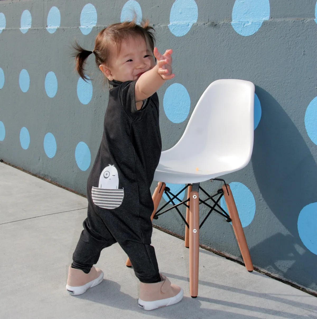 Black Denim Maverick Romper