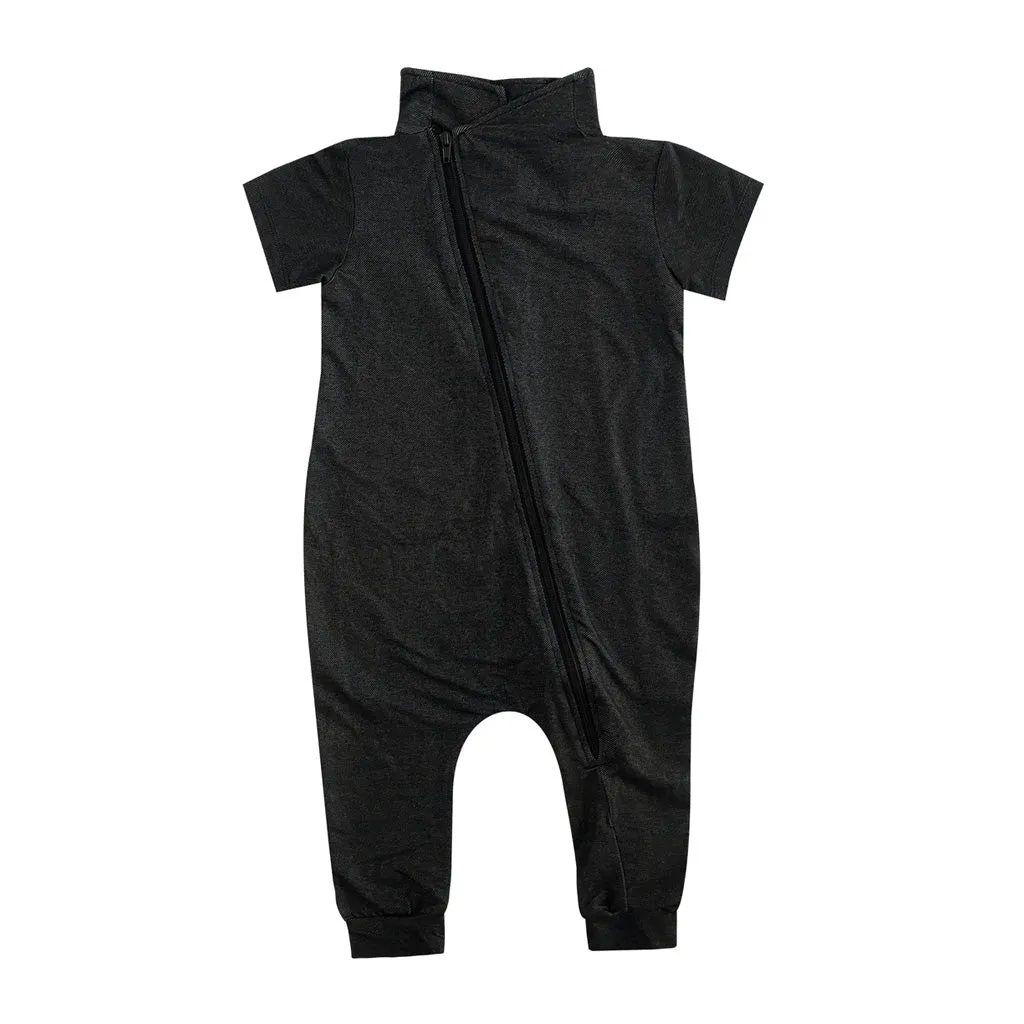 Black Denim Maverick Romper