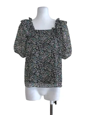 Black Floral Blouse