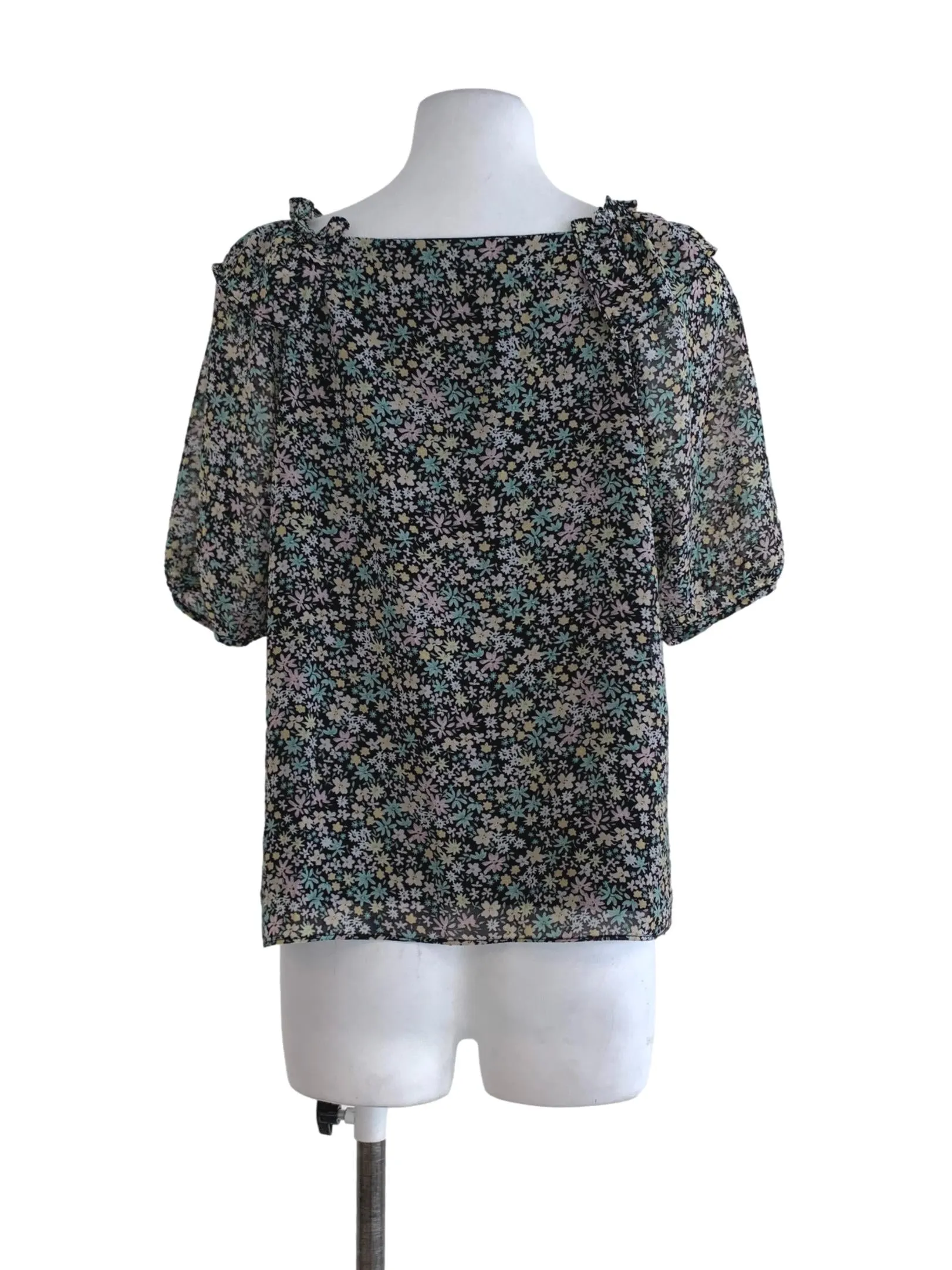 Black Floral Blouse