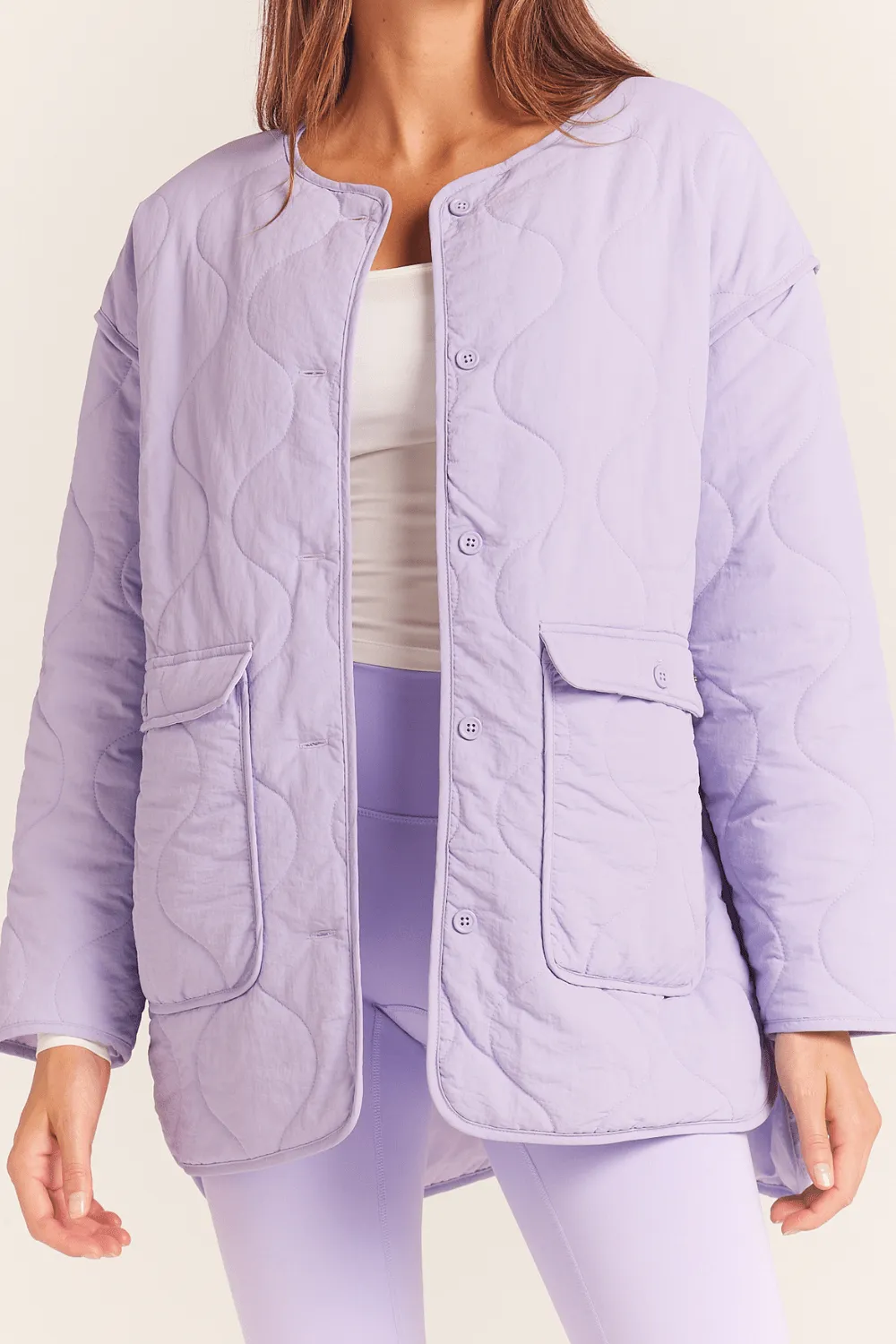 Bloom Quilted Jacket - Violet