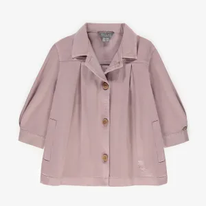 Blouson vieux rose en denim coloré, enfant || Old pink jacket in colored denim, child
