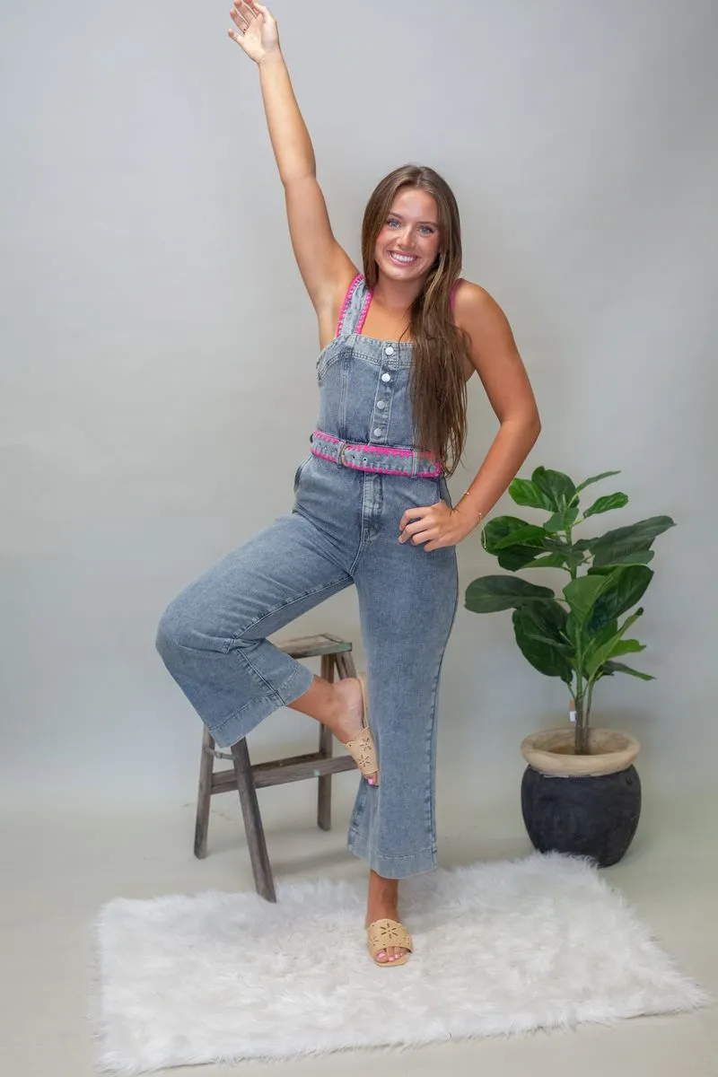 BP6586-A Denim Jumpsuit