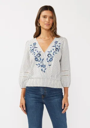 Brisa Floral Striped Blouse