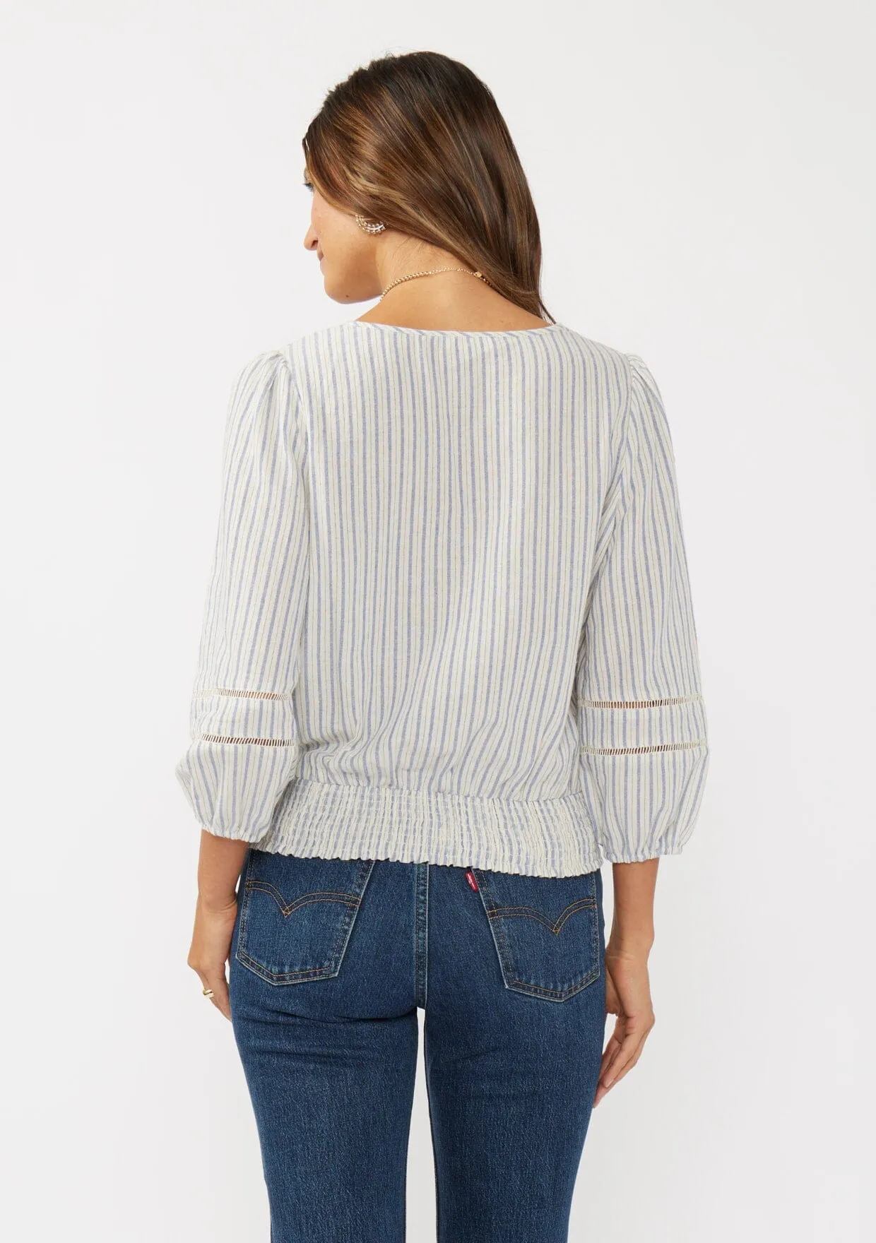 Brisa Floral Striped Blouse