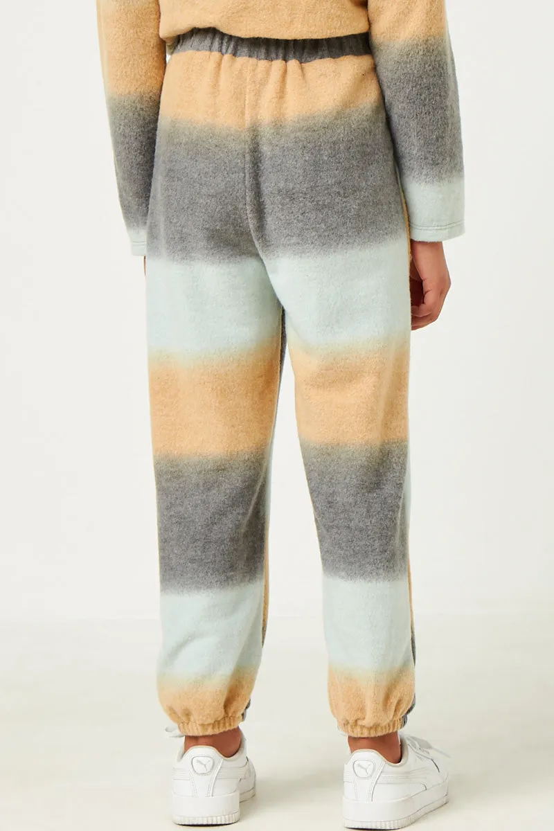 Brushed Knit Block Stripe Joggers