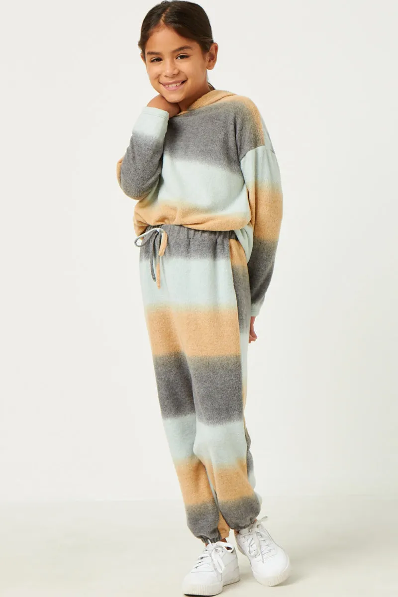 Brushed Knit Block Stripe Joggers