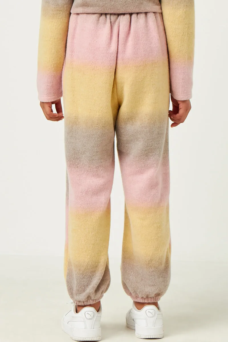 Brushed Knit Block Stripe Joggers