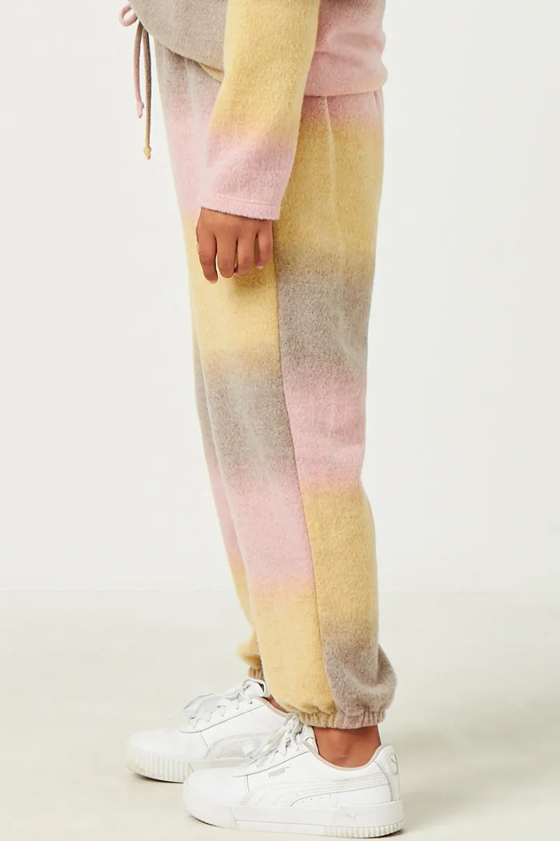 Brushed Knit Block Stripe Joggers