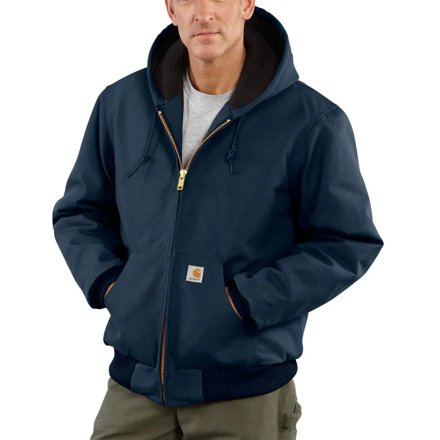 Carhartt Men's Loose Fit Firm Duck Insulated Flannel-Lined Active Jac