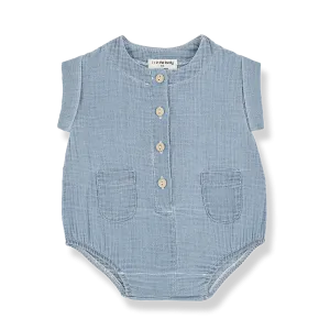 Carlo Denim Muslin Romper