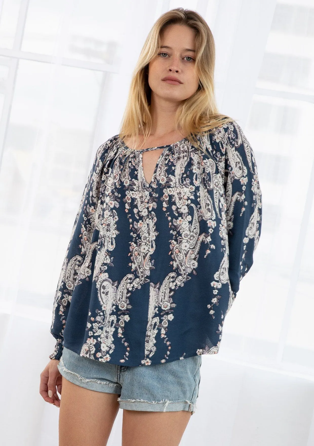 Cassis Floral Top