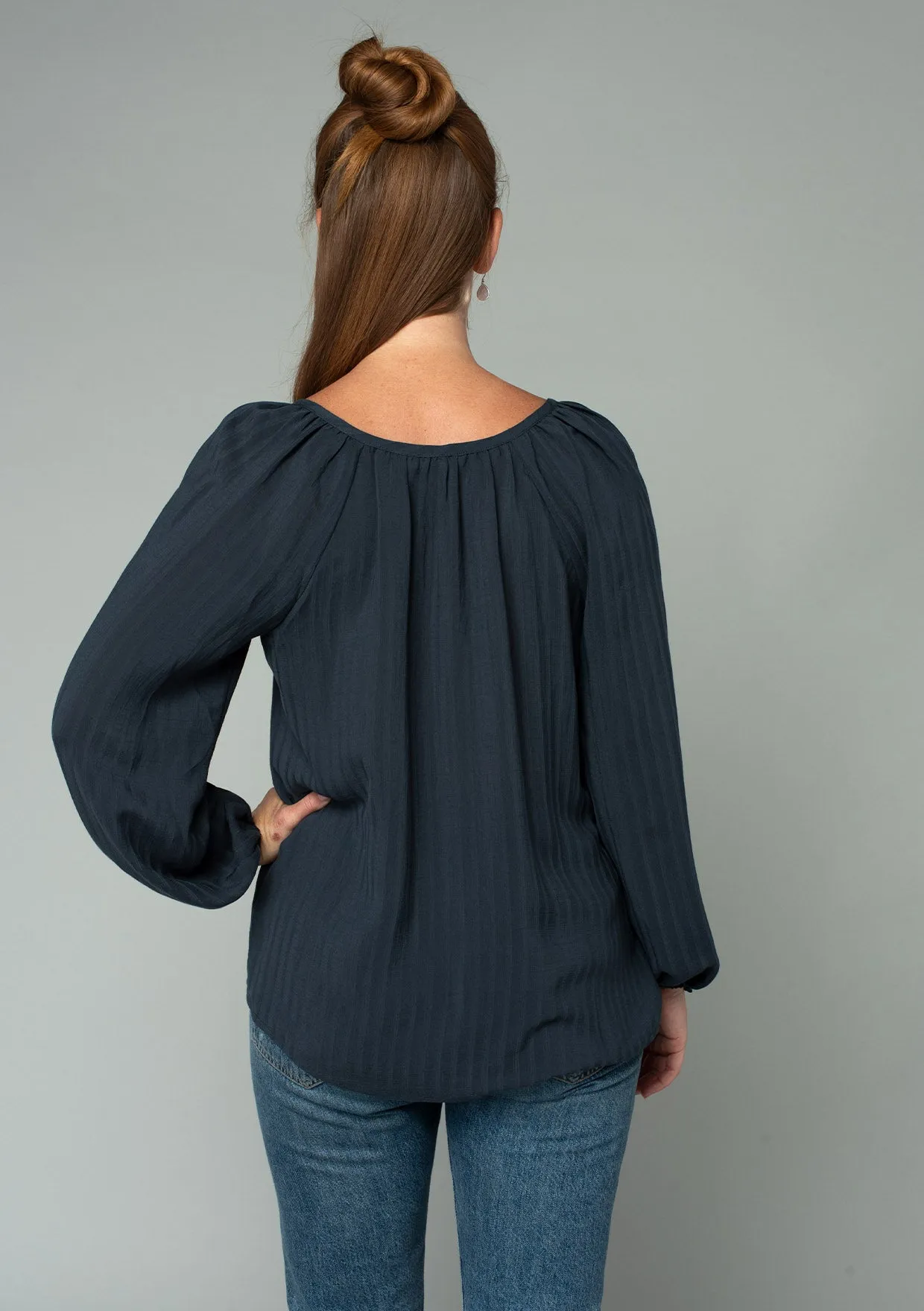 Casual Raglan Long Sleeve Round Neck Blouse
