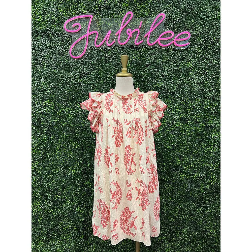 Claire Manor Ruffle Sleeve Mini Dress