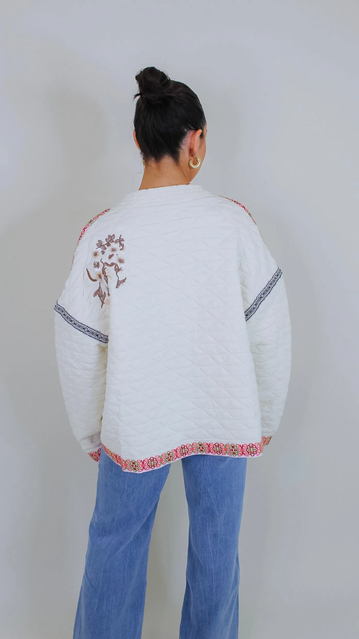 Clara Cream Quilted Jacket