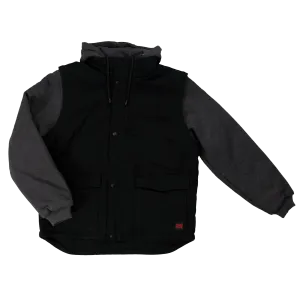 CLI8A226-2XL-Black Jacket Tough Duck- Zip-Off Sleeve