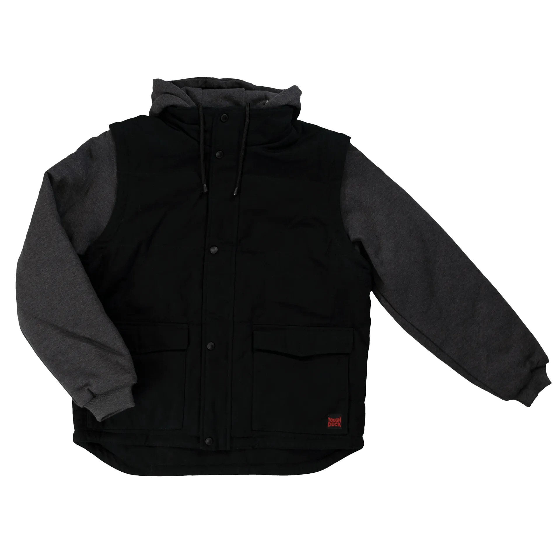 CLI8A226-2XL-Black Jacket Tough Duck- Zip-Off Sleeve