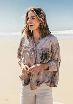 Cosmic Love Tie Dye Peasant Blouse