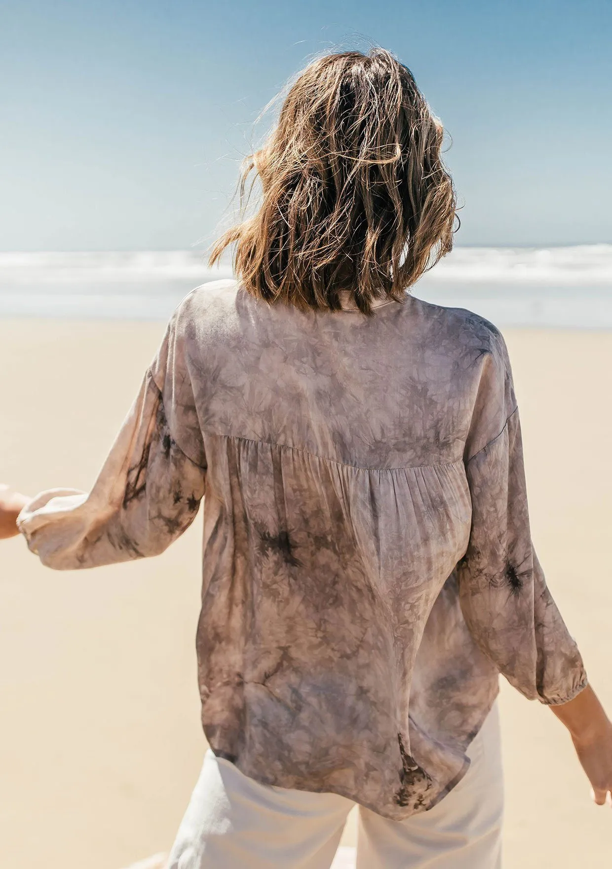 Cosmic Love Tie Dye Peasant Blouse