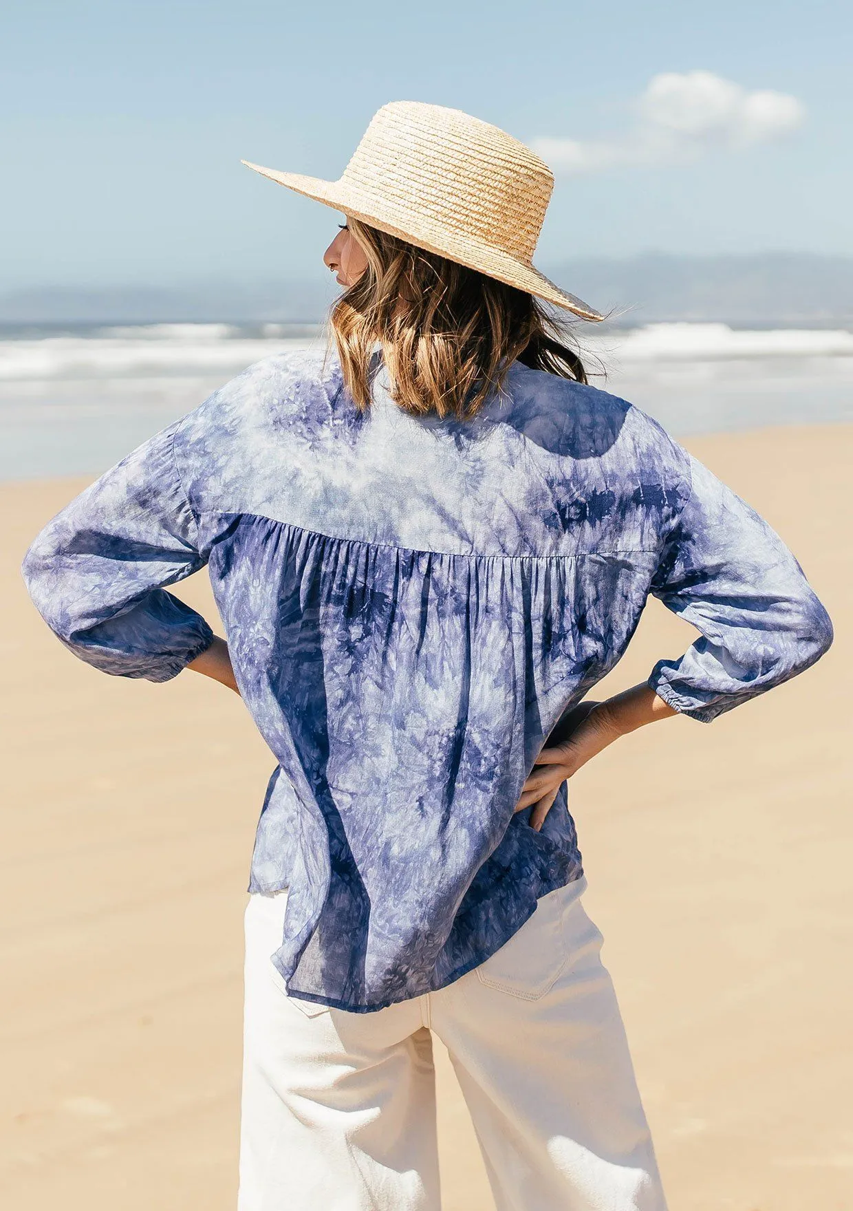 Cosmic Love Tie Dye Peasant Blouse