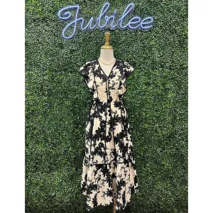 Darcy Botanical Flutter Sleeve Dress