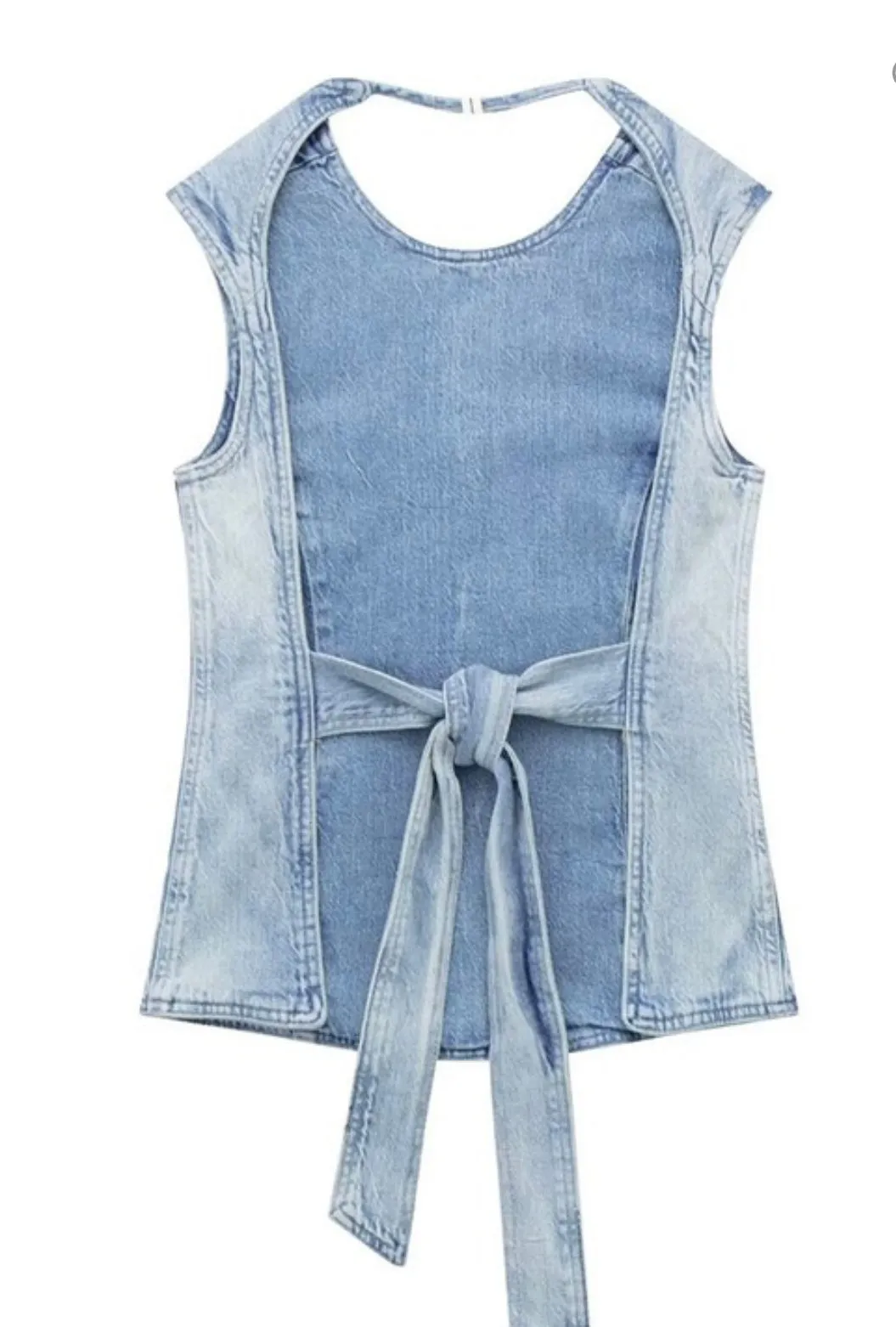 Denim Backless Vest