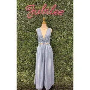 Denise Denim Cut Midi Dress