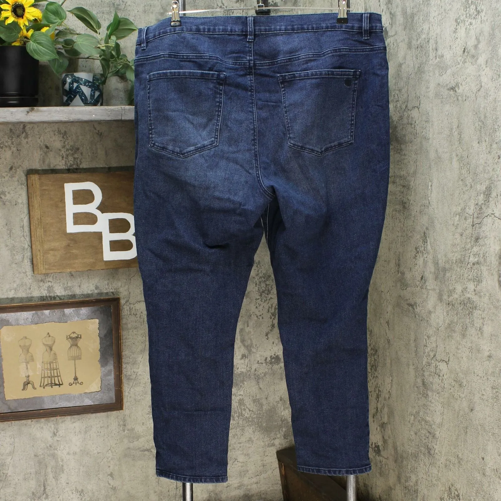 DG2 by Diane Gilman Women's Plus Classic Stretch Skinny Jeans Indigo 22W