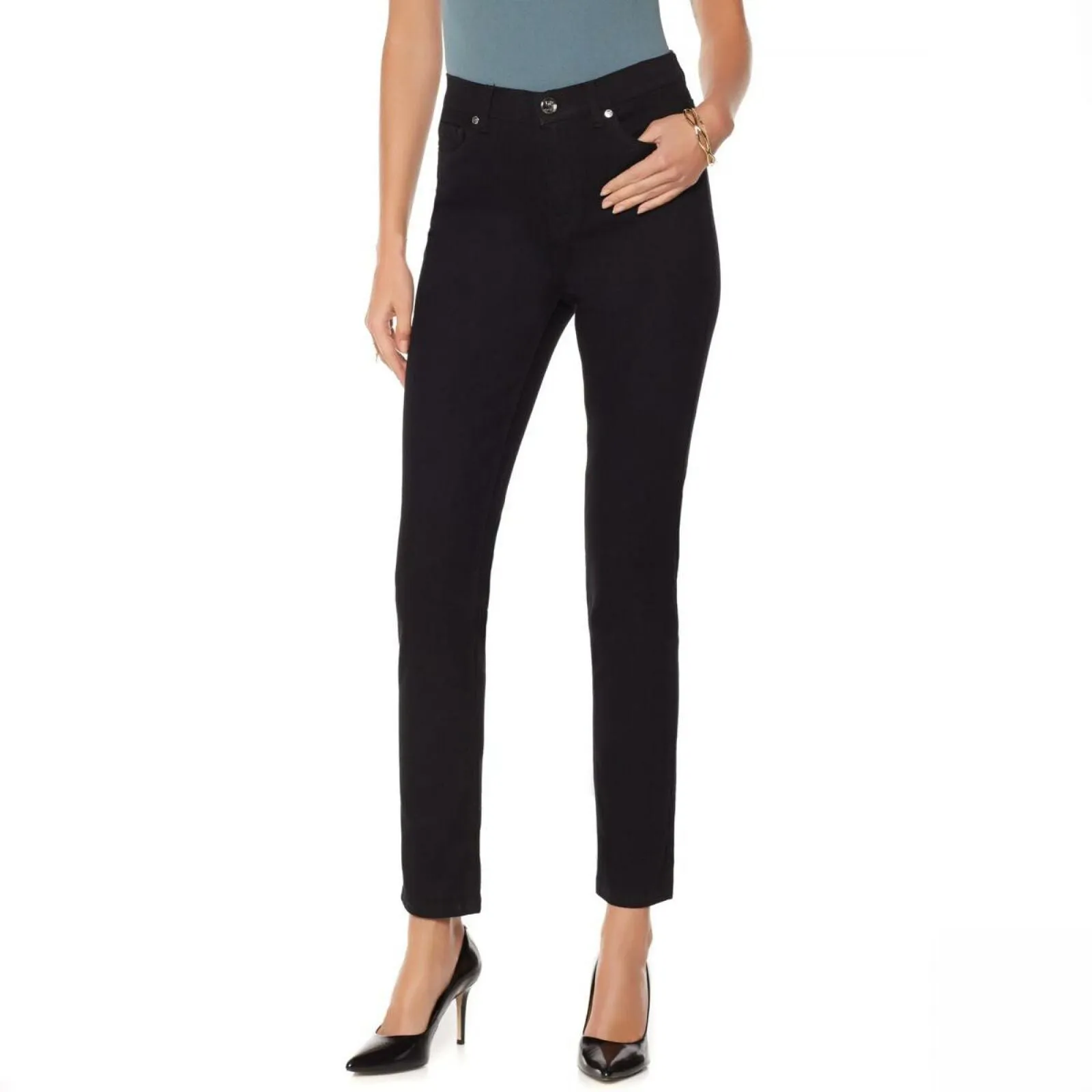 DG2 by Diane Gilman Women's Plus Size Classic Stretch Skinny Jeans