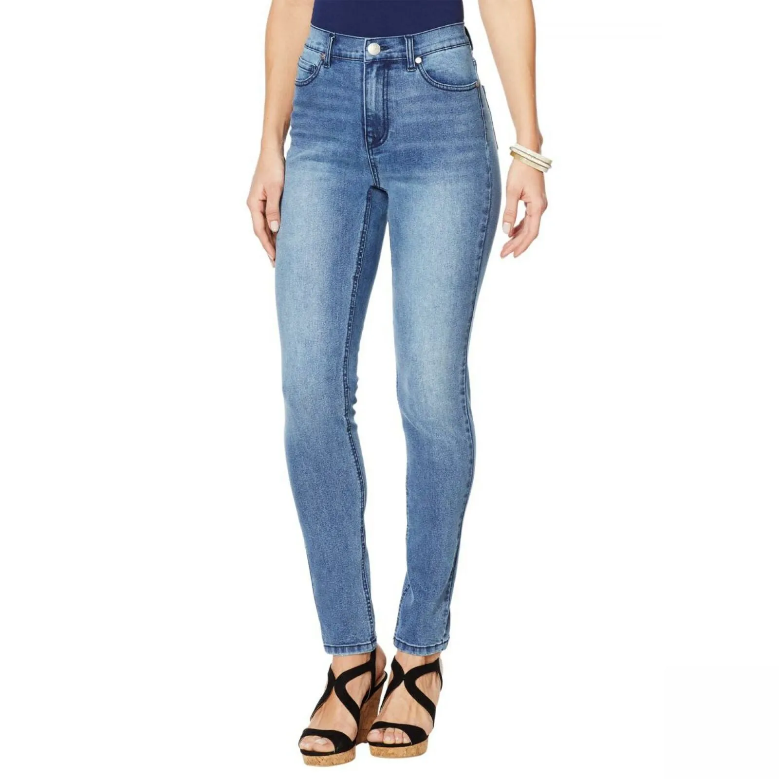 DG2 by Diane Gilman Women's Plus Size Classic Stretch Skinny Jeans