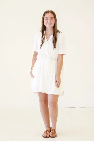 Down to Business White Romper