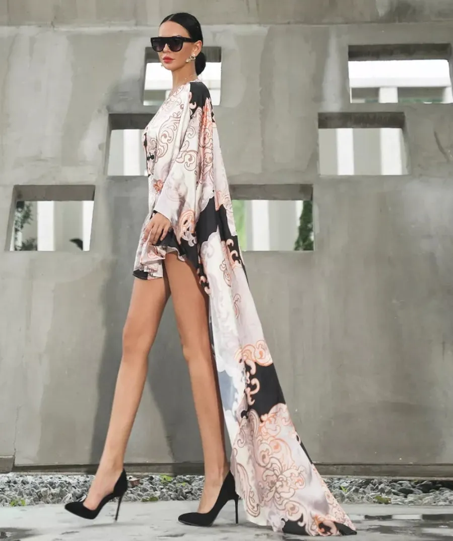 Floral Romper Cape