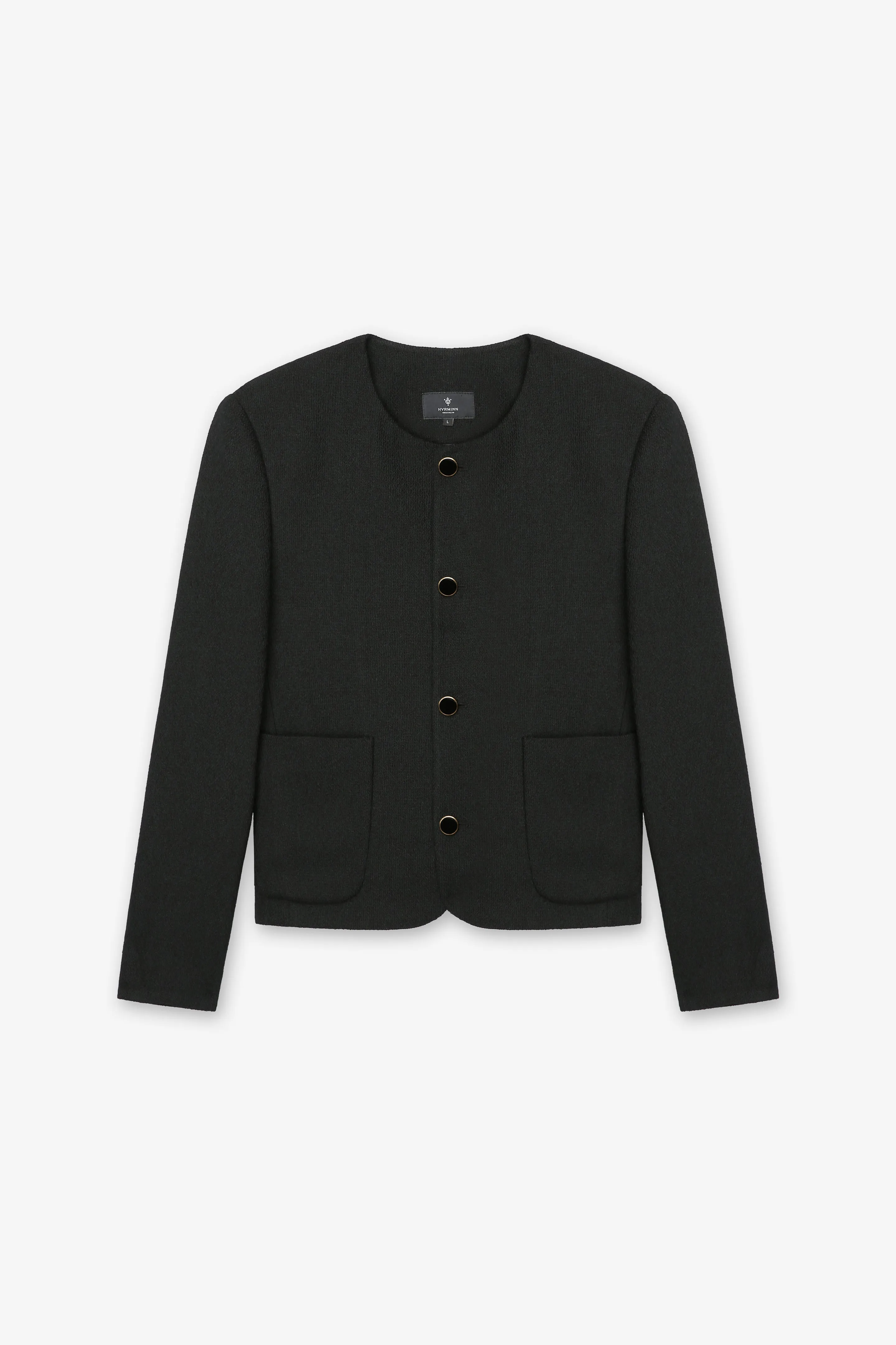 FRANKIE BOUCLE COLLARLESS JACKET