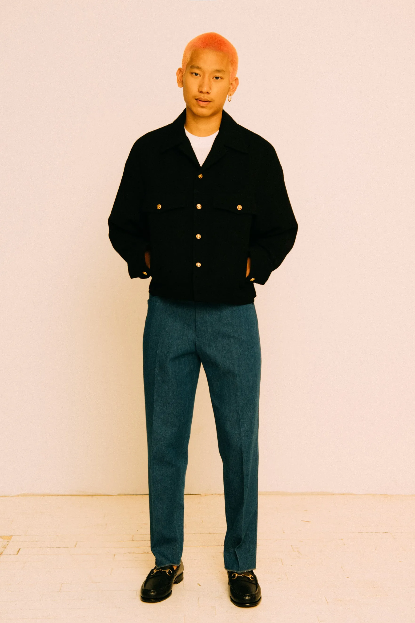 FREDDIE BOUCLE TRUCKER JACKET