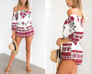Gemma Off Shoulder Floral Romper