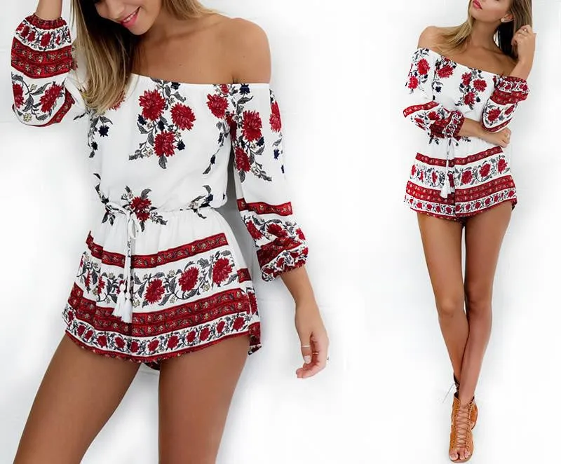 Gemma Off Shoulder Floral Romper