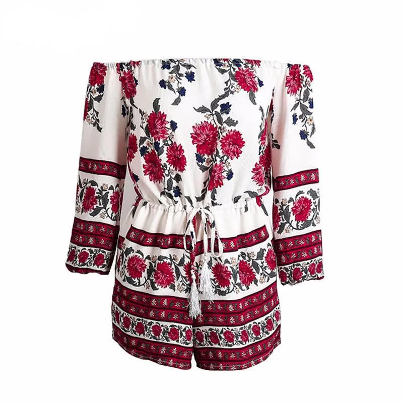 Gemma Off Shoulder Floral Romper
