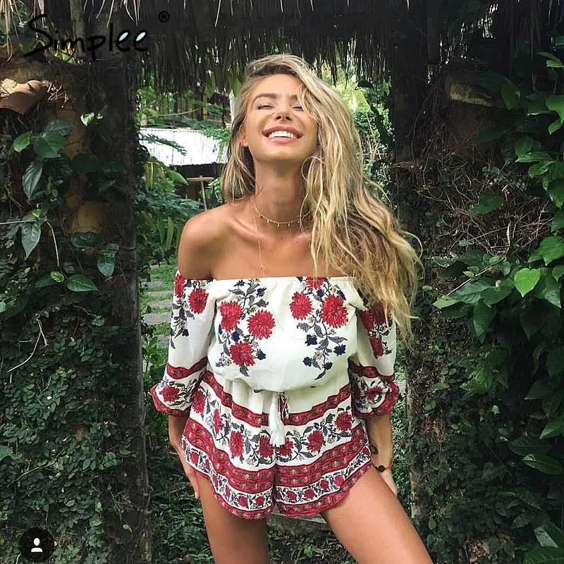 Gemma Off Shoulder Floral Romper