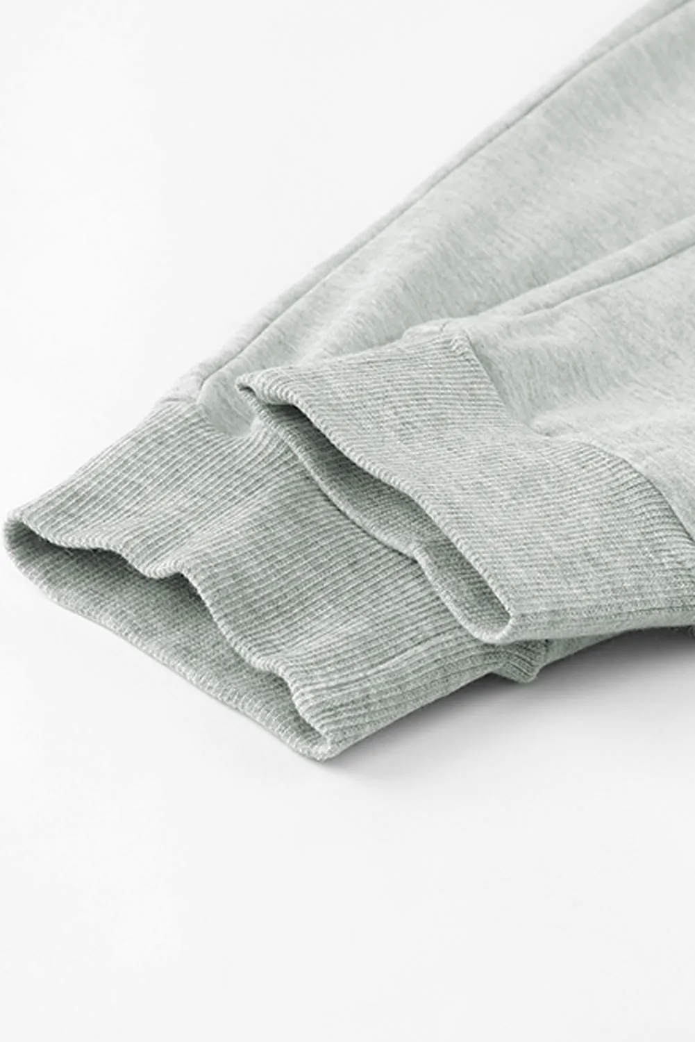 Gray Elastic Waist Men's Joggers Pants